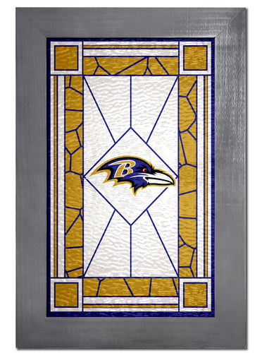 Wholesale NFL1017F-Stained Glass with Frame / N1017-Baltimore Ravens