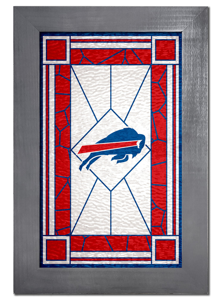 Wholesale NFL1017F-Stained Glass with Frame / N1017-Buffalo Bills