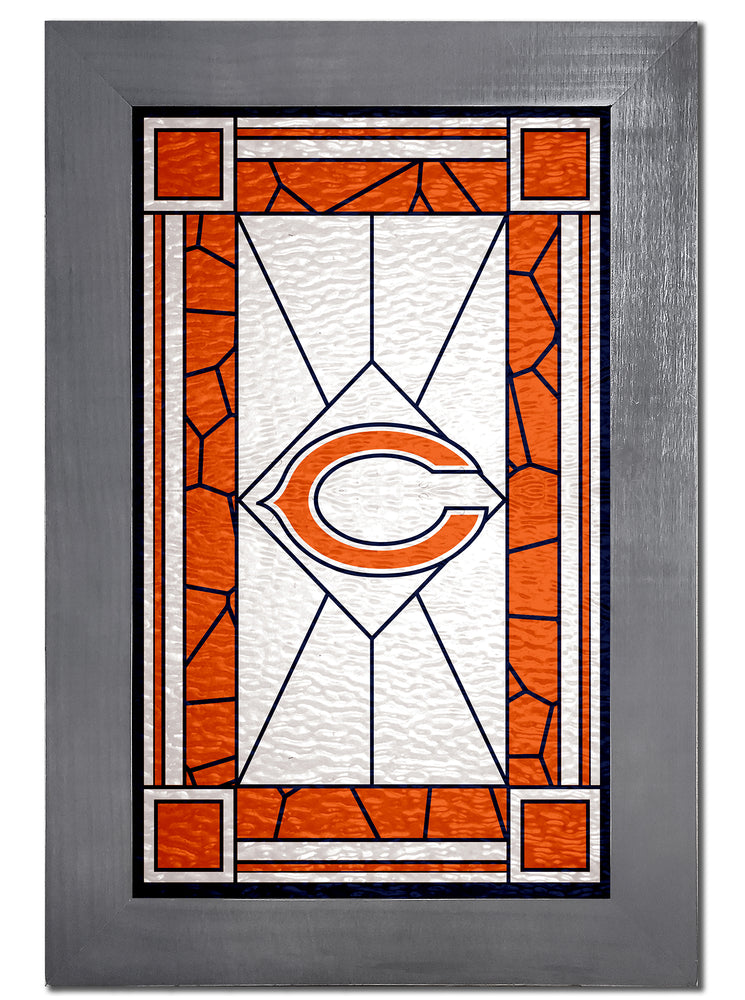 Wholesale NFL1017F-Stained Glass with Frame / N1017-Chicago Bears