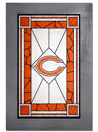 Wholesale NFL1017F-Stained Glass with Frame / N1017-Chicago Bears