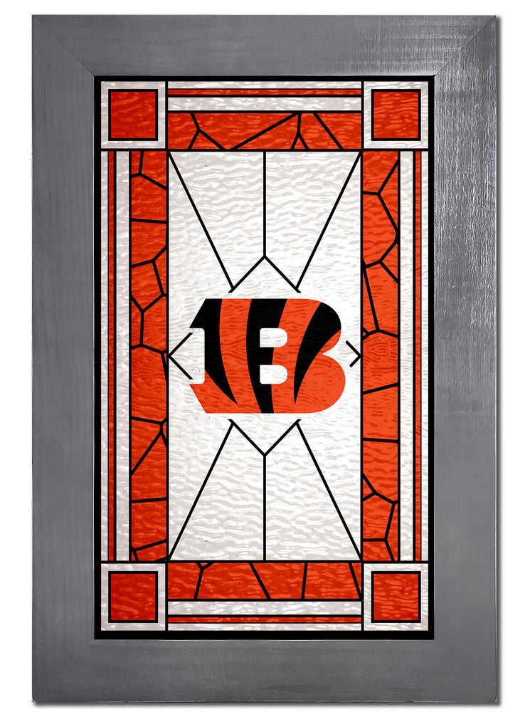 Wholesale NFL1017F-Stained Glass with Frame / N1017-Cincinnati Bengals