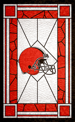 Wholesale NFL1017-Stained Glass 11x19 / N1017-Cleveland Browns