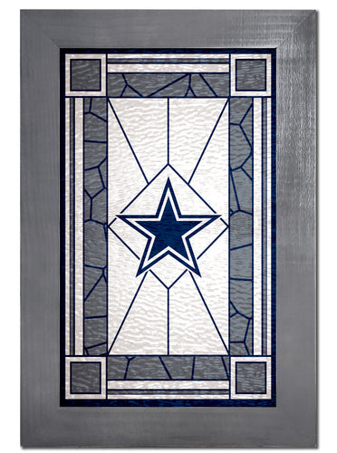 Wholesale NFL1017F-Stained Glass with Frame / N1017-Dallas Cowboys