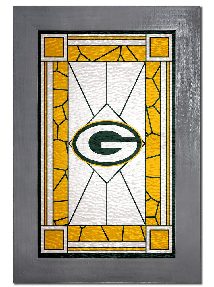 Wholesale NFL1017F-Stained Glass with Frame / N1017-Green Bay Packers