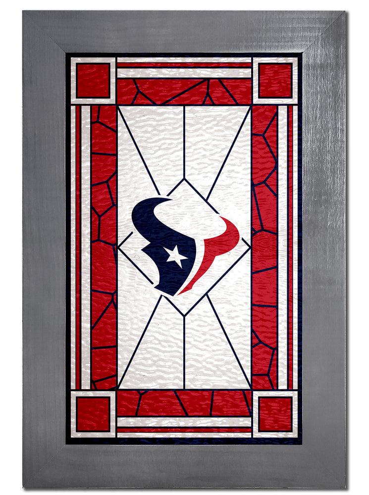 Wholesale NFL1017F-Stained Glass with Frame / N1017-Houston Texans