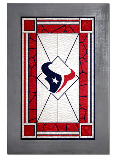 Wholesale NFL1017F-Stained Glass with Frame / N1017-Houston Texans