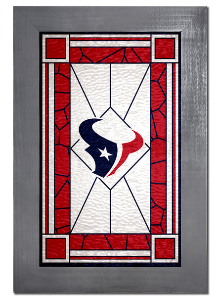 Wholesale NFL1017F-Stained Glass with Frame / N1017-Houston Texans