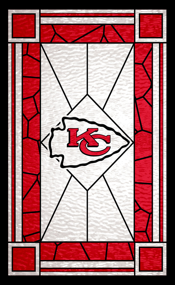 Wholesale NFL1017-Stained Glass 11x19 / N1017-Kansas City Chiefs