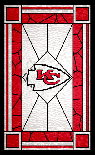 Wholesale NFL1017-Stained Glass 11x19 / N1017-Kansas City Chiefs