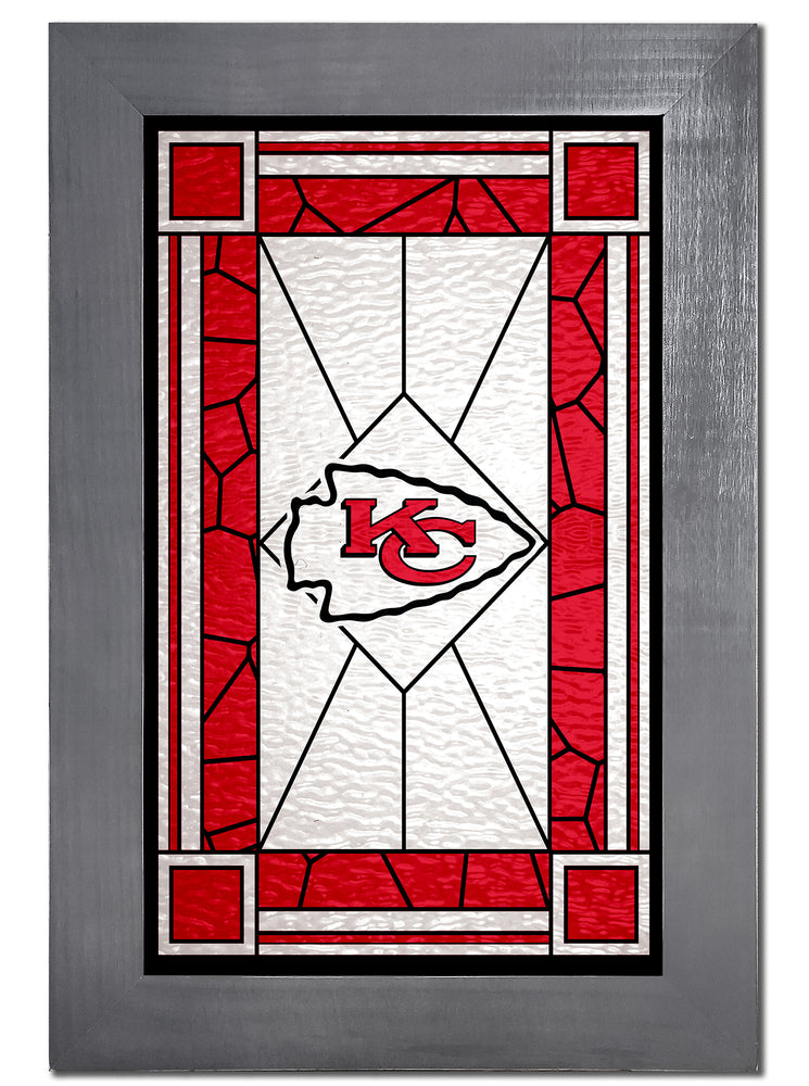 Wholesale NFL1017F-Stained Glass with Frame / N1017-Kansas City Chiefs