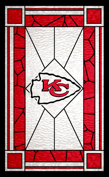 Wholesale NFL1017-Stained Glass 11x19 / N1017-Kansas City Chiefs