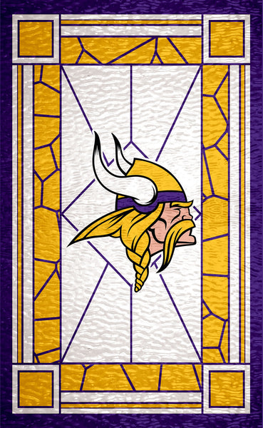 Wholesale NFL1017-Stained Glass 11x19 / N1017-Minnesota Vikings