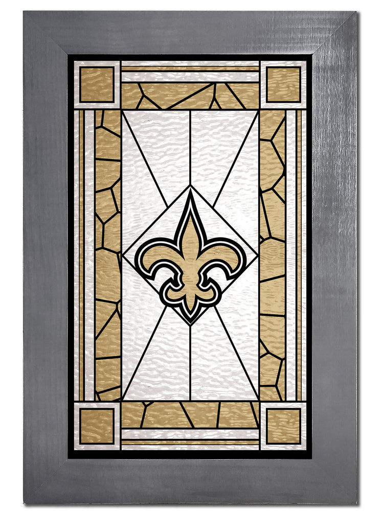 Wholesale NFL1017F-Stained Glass with Frame / N1017-New Orleans Saints