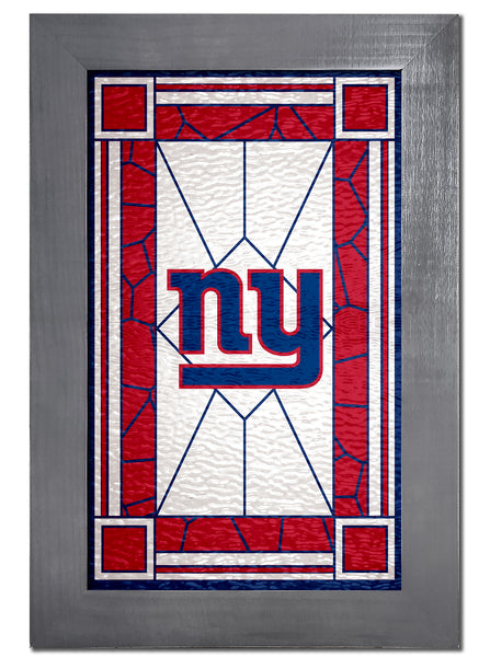 Wholesale NFL1017F-Stained Glass with Frame / N1017-New York Giants