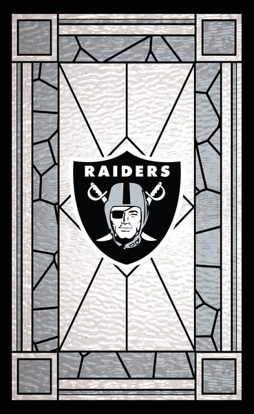 Wholesale NFL1017-Stained Glass 11x19 / N1017-Oakland Raiders