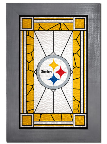 Wholesale NFL1017F-Stained Glass with Frame / N1017-Pittsburgh Steelers