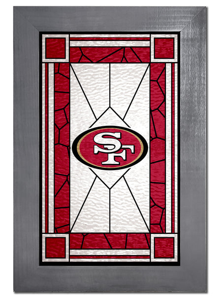 Wholesale NFL1017F-Stained Glass with Frame / N1017-San Francisco 49ers