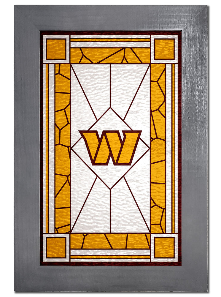 Wholesale NFL1017F-Stained Glass with Frame / N1017-Washington Commanders