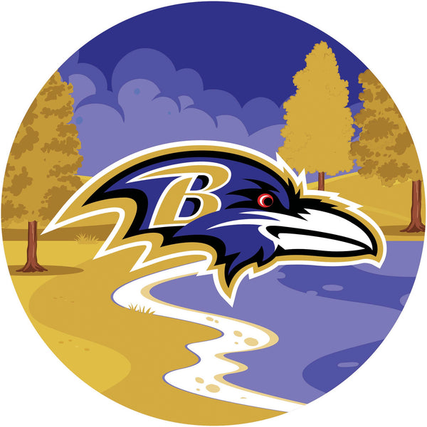 Wholesale NFL1018-Scenic 12in Circle / N1018-Baltimore Ravens