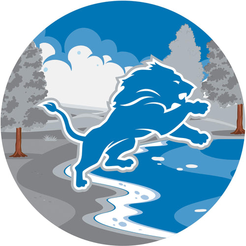 Wholesale NFL1018-Scenic 12in Circle / N1018-Detroit Lions