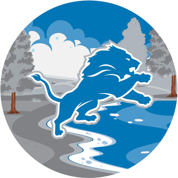 Wholesale NFL1018-Scenic 12in Circle / N1018-Detroit Lions