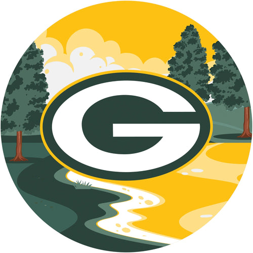 Wholesale NFL1018-Scenic 12in Circle / N1018-Green Bay Packers