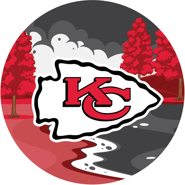 Wholesale NFL1018-Scenic 12in Circle / N1018-Kansas City Chiefs