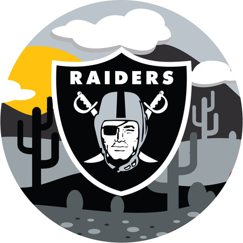 Wholesale NFL1018-Scenic 12in Circle / N1018-Las Vegas Raiders