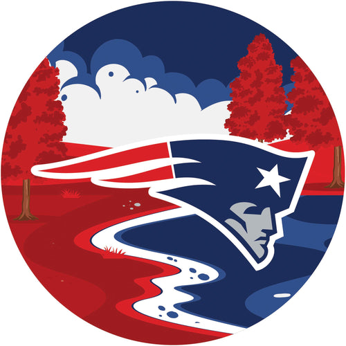 Wholesale NFL1018-Scenic 12in Circle / N1018-New England Patriots
