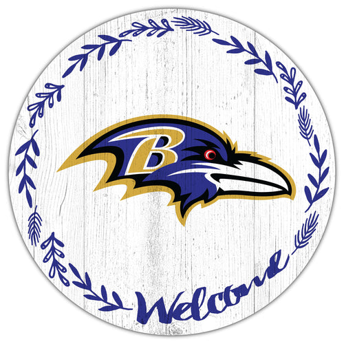 Wholesale NFL1019-Welcome 12in Circle / N1019-Baltimore Ravens