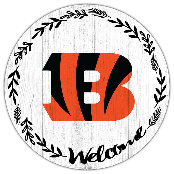 Wholesale NFL1019-Welcome 12in Circle / N1019-Cincinnati Bengals