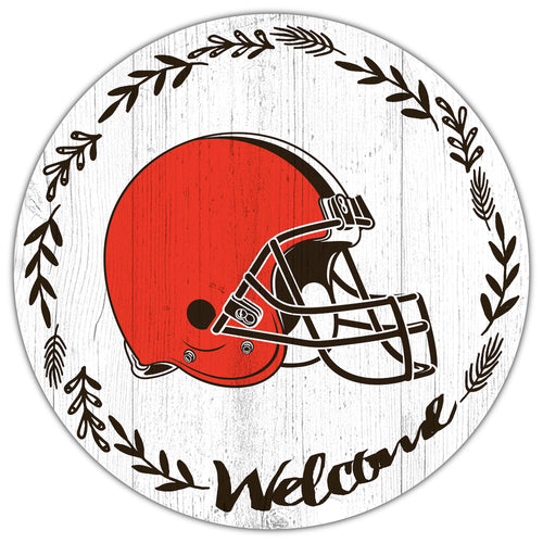 Wholesale NFL1019-Welcome 12in Circle / N1019-Cleveland Browns