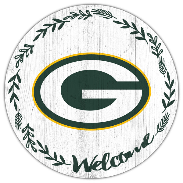 Wholesale NFL1019-Welcome 12in Circle / N1019-Green Bay Packers