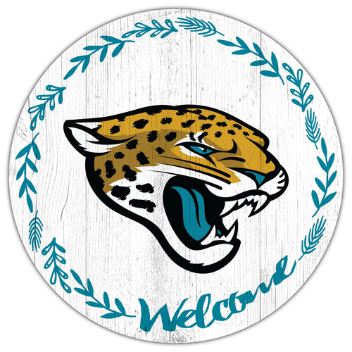 Wholesale NFL1019-Welcome 12in Circle / N1019-Jacksonville Jaguars