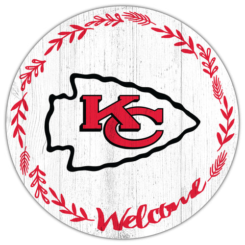 Wholesale NFL1019-Welcome 12in Circle / N1019-Kansas City Chiefs