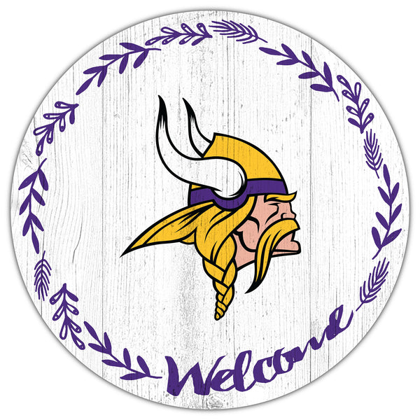 Wholesale NFL1019-Welcome 12in Circle / N1019-Minnesota Vikings