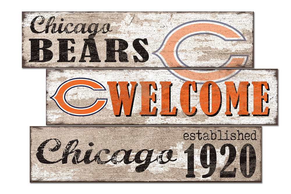 Wholesale NFL1027-Welcome 3 Plank / N1027-Chicago Bears