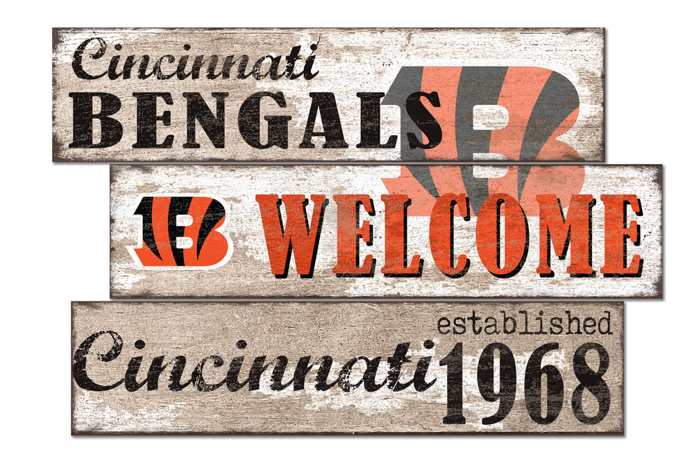 Wholesale NFL1027-Welcome 3 Plank (Todd's Resize) / N1027-Cincinnati Bengals