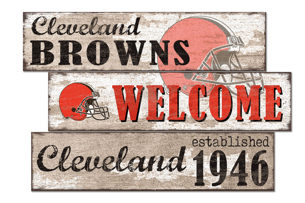 Wholesale NFL1027-Welcome 3 Plank (Todd's Resize) / N1027-Cleveland Browns