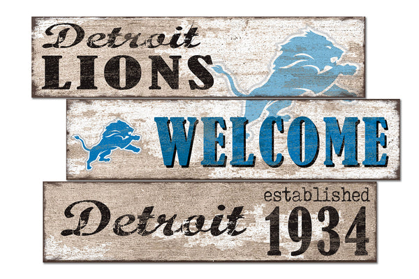 Wholesale NFL1027-Welcome 3 Plank / N1027-Detroit Lions