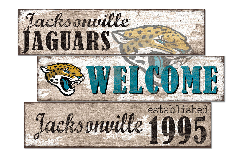 Wholesale NFL1027-Welcome 3 Plank (Todd's Resize) / N1027-Jacksonville Jaguars