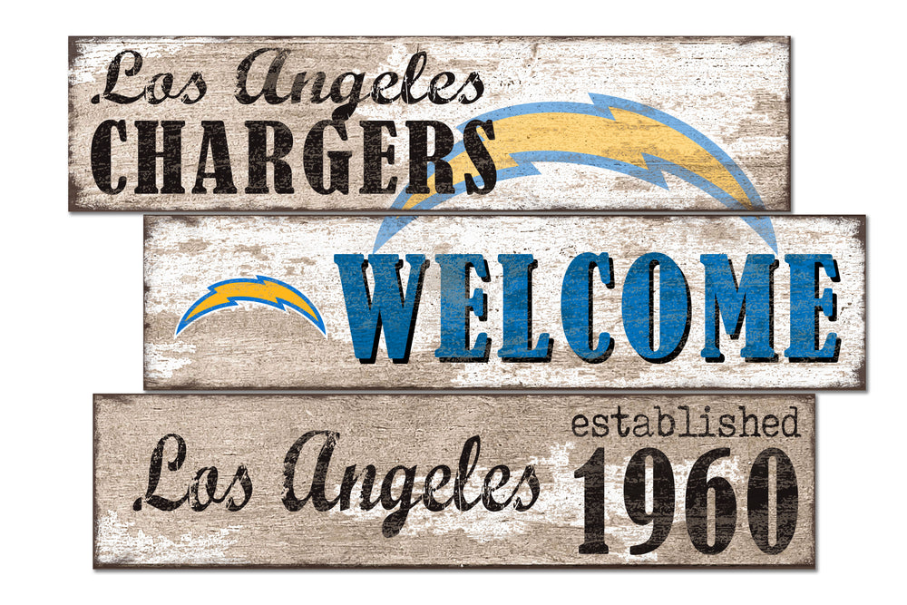 Wholesale NFL1027-Welcome 3 Plank (Todd's Resize) / N1027-Los Angeles Chargers