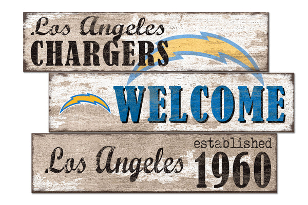 Wholesale NFL1027-Welcome 3 Plank (Todd's Resize) / N1027-Los Angeles Chargers