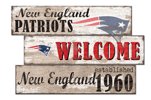 Wholesale NFL1027-Welcome 3 Plank (Todd's Resize) / N1027-New England Patriots