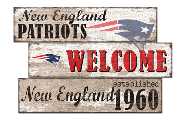 Wholesale NFL1027-Welcome 3 Plank (Todd's Resize) / N1027-New England Patriots