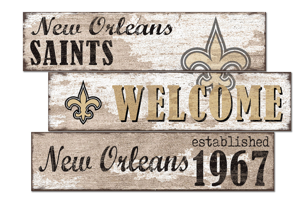 Wholesale NFL1027-Welcome 3 Plank / N1027-New Orleans Saints