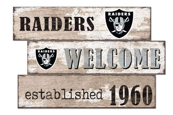 Wholesale NFL1027-Welcome 3 Plank (Todd's Resize) / N1027-Oakland Raiders