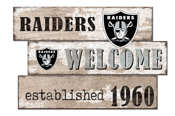 Wholesale NFL1027-Welcome 3 Plank / N1027-Oakland Raiders