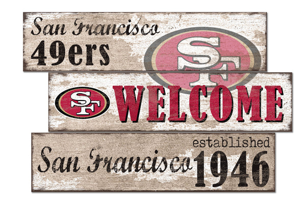 Wholesale NFL1027-Welcome 3 Plank (Todd's Resize) / N1027-San Francisco 49ers