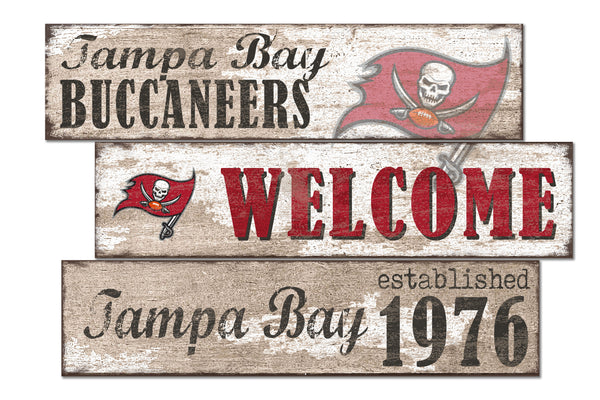 Wholesale NFL1027-Welcome 3 Plank (Todd's Resize) / N1027-Tampa Bay Buccaneers